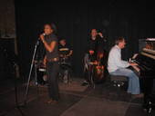 Hit the road Jack &ndash; Willetta Carson Jazz Quartet in concert at E-Werk in Erlangen, Bavaria. All musicians shown.