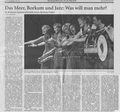Die Borkumer Zeitung berichtet über das 26. Jazz Festival auf der Insel Borkum an der Nordspitze Deutschlands, wo Willetta und eine ihrer Quartett-Formationen - Gesang, Bass, Schlagzeug und Keyboard – das Eröffnungskonzert spielten